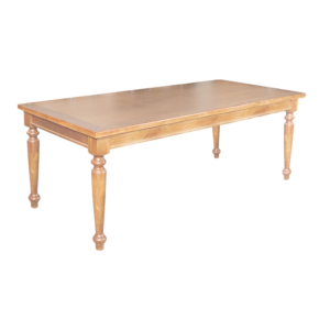 Mesa de Jantar Leonora Retangular 240x100cm em Madeira Maciça Rústica- Mel