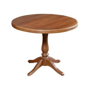Mesa de Jantar Madalena Redonda 100x80 Madeira Maciça com Borda